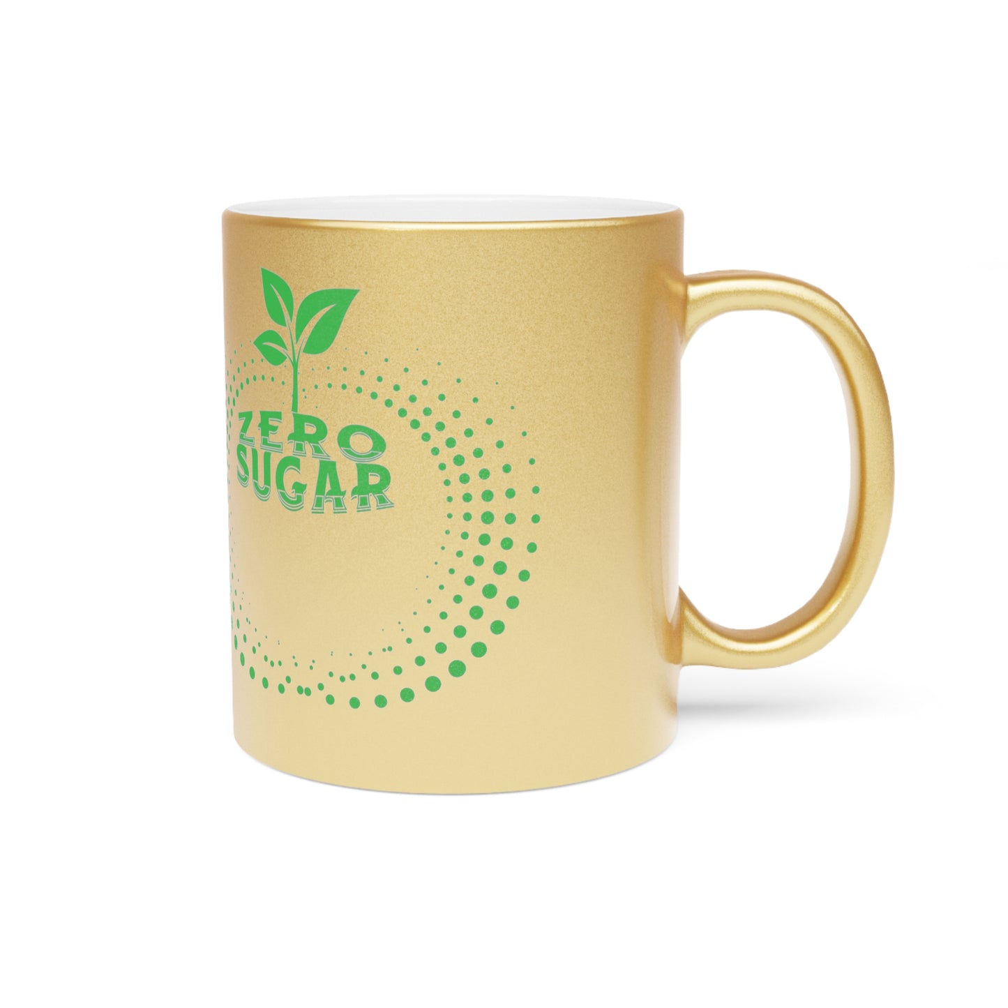 Zero Sugar Mug 11 oz- Metallic Coffee Mug, Vegan Mug, Gift for Vegan, Eco friendly Gift