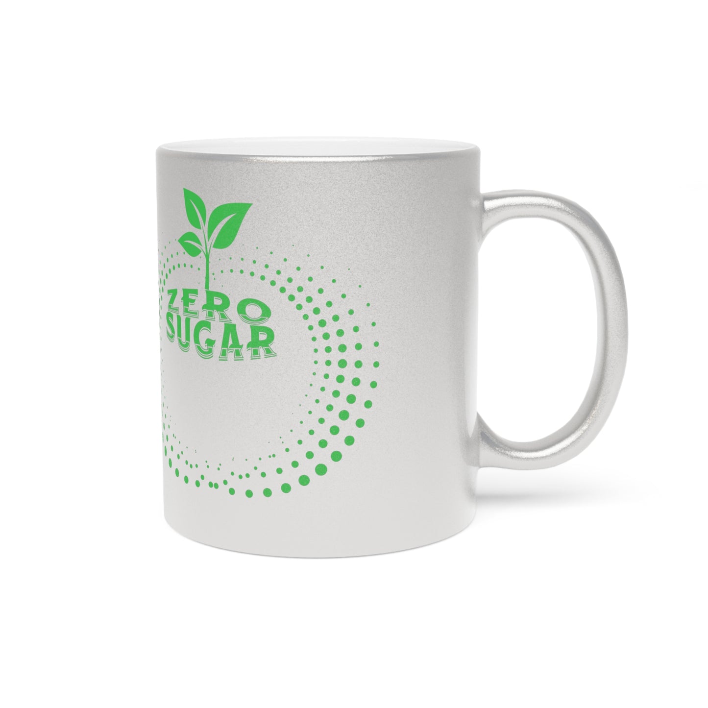 Zero Sugar Mug 11 oz- Metallic Coffee Mug, Vegan Mug, Gift for Vegan, Eco friendly Gift