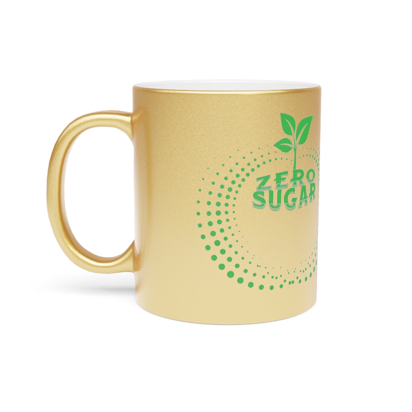 Zero Sugar Mug 11 oz- Metallic Coffee Mug, Vegan Mug, Gift for Vegan, Eco friendly Gift