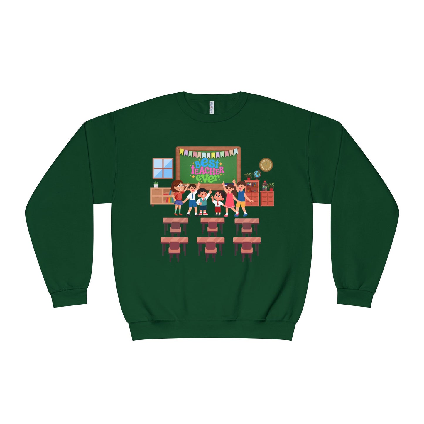 Best Teacher Ever Sweatshirt-Crew Neck Sweatshirt, Gift for teacher, Back to school shirt