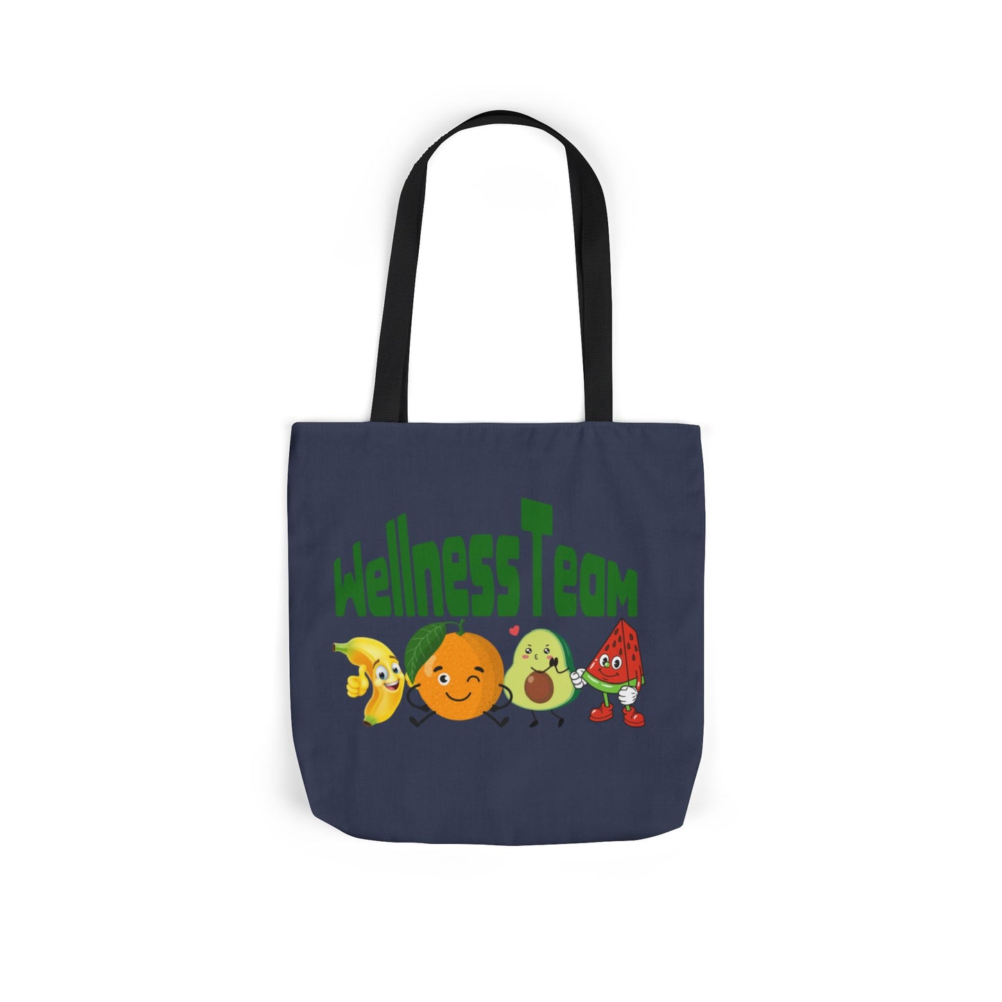 Wellness Team Canvas Tote Bag, Grocery Bag, Cute Eco-Friendly Bag, Fun Fruit Design, Casual Everyday Use