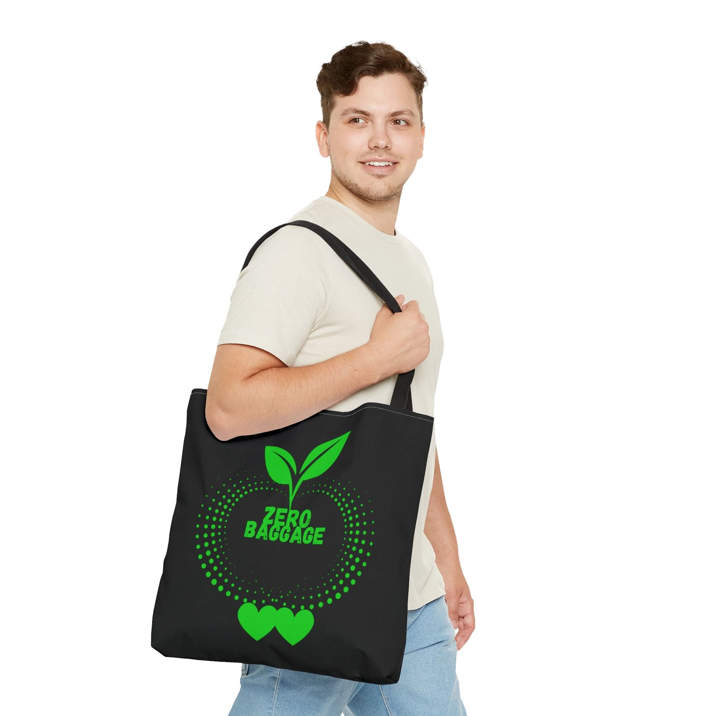 Zero Baggage Tote Bag-Shopping Bag, Grocery Bag, School Tote Bag, Gym Bag, Yoga bag