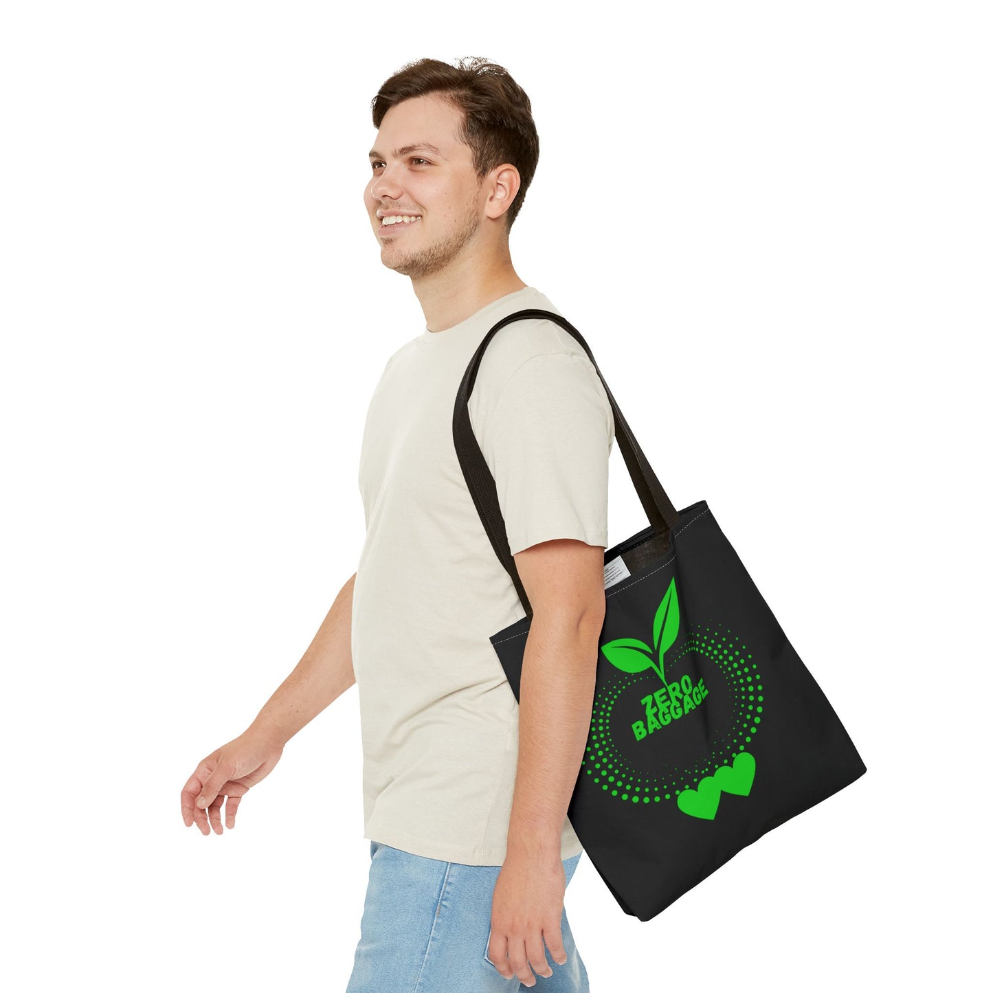 Zero Baggage Tote Bag-Shopping Bag, Grocery Bag, School Tote Bag, Gym Bag, Yoga bag