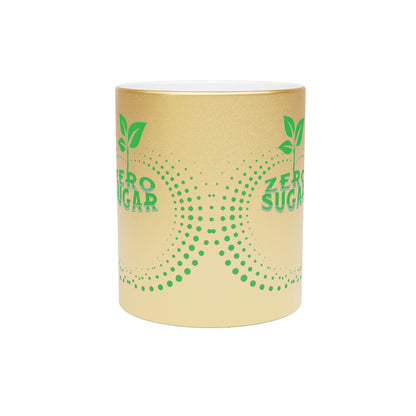 Zero Sugar Mug 11 oz- Metallic Coffee Mug, Vegan Mug, Gift for Vegan, Eco friendly Gift