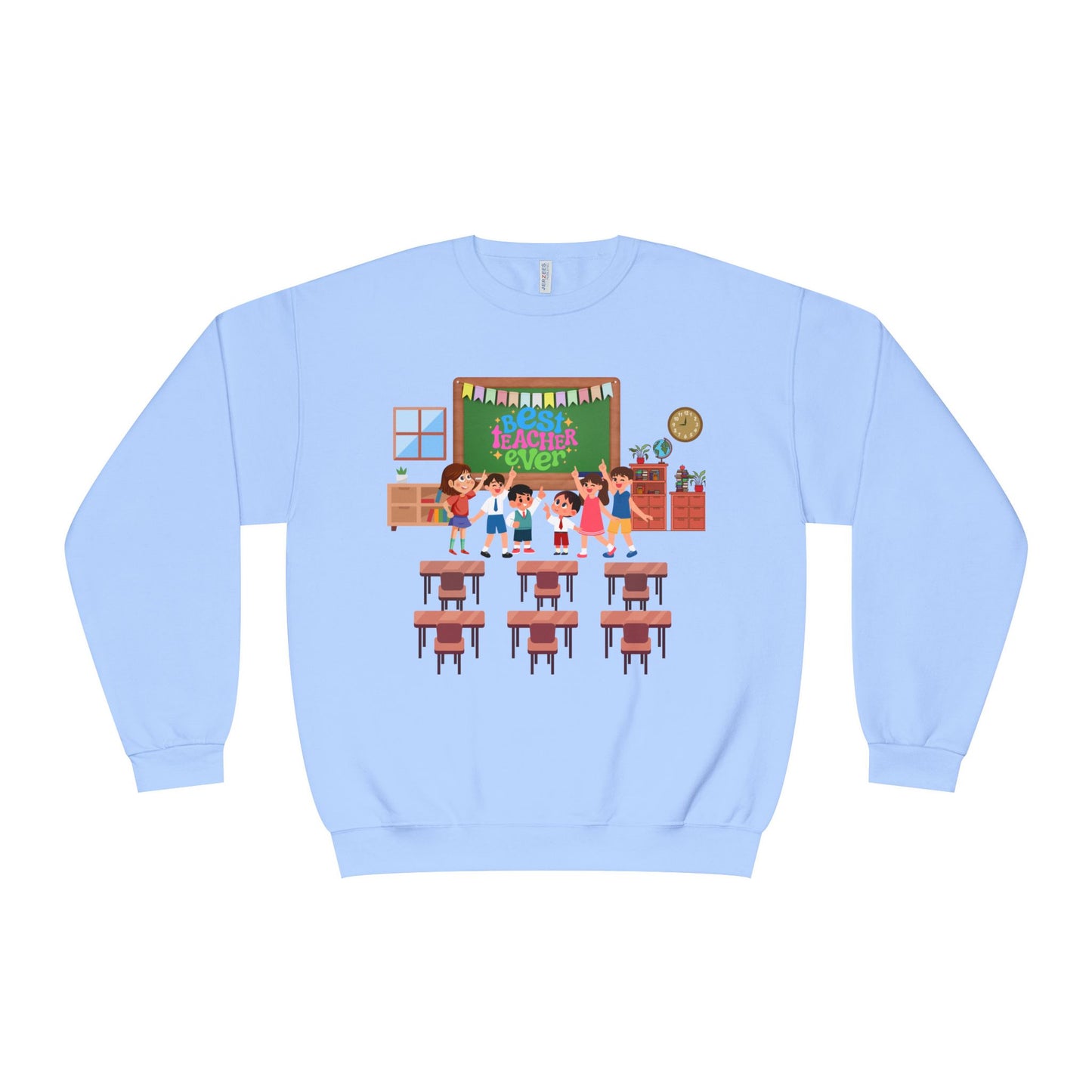 Best Teacher Ever Sweatshirt-Crew Neck Sweatshirt, Gift for teacher, Back to school shirt