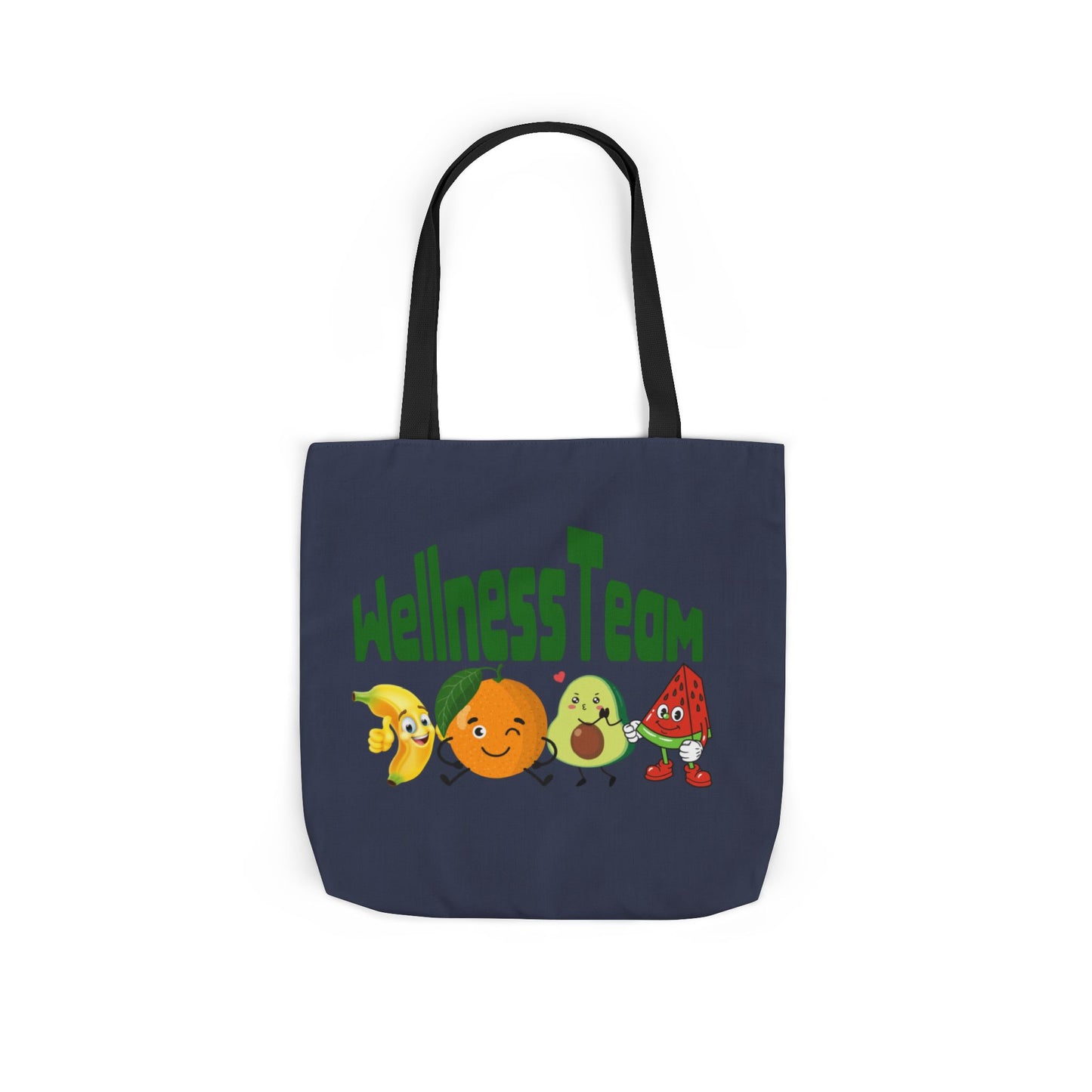 Wellness Team Canvas Tote Bag, Grocery Bag, Cute Eco-Friendly Bag, Fun Fruit Design, Casual Everyday Use