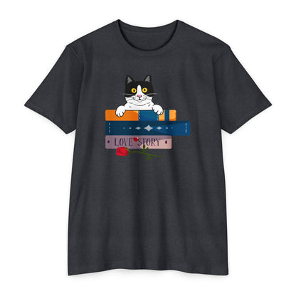 Love Story Tee Cat Lovers Book Lover T-Shirt
