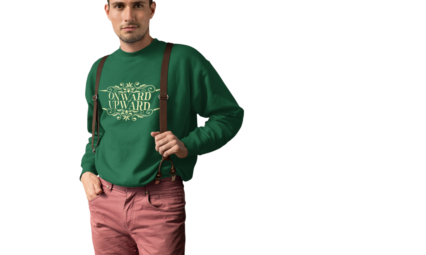 Onward Upward Sweatshirt - Crewneck Sweatshirt, School Sweater